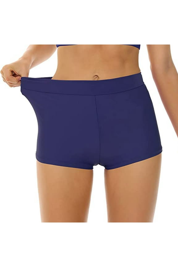 Women's Boyshort Bikini Swim Bottom Stretchy Swim Shorts for Women Solid Tankini Bottoms Sport Swimsuit Bottoms，XL,Hot Pink