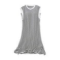 thumbnail image 1 of APEXFWDT Women's Built-in Shelf Bra Nightgown Casual Striped Lounge Pajama Shirt Dress Sleepwear Sleeveless Soft Comfy Sleep Nightdress, 1 of 3