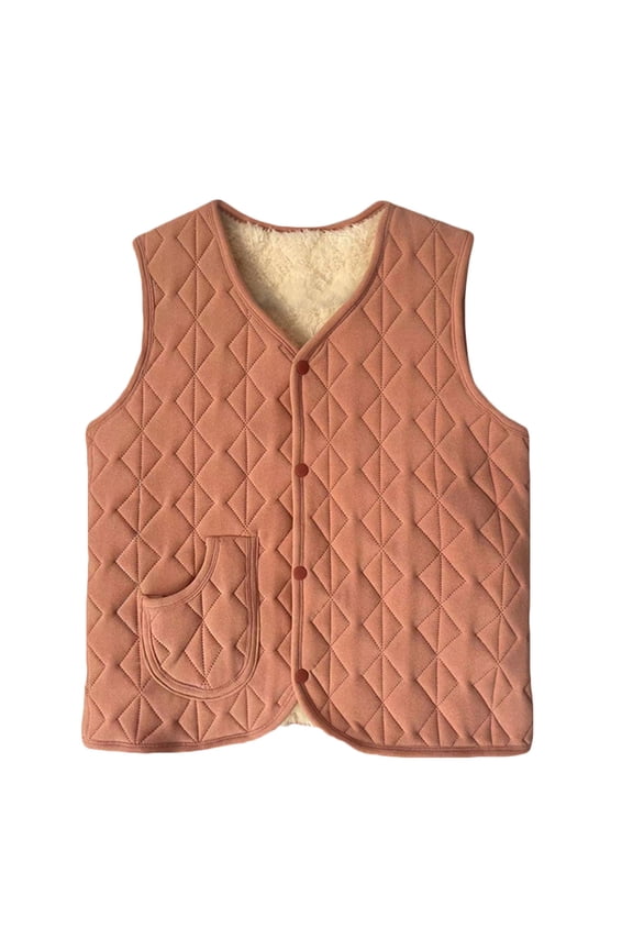 APEXFWDT Women's Button Down Fleece Vest, Plus Size Microfleece Soft Sleeveless Basic Vest Windproof Warm Vest with Pocket