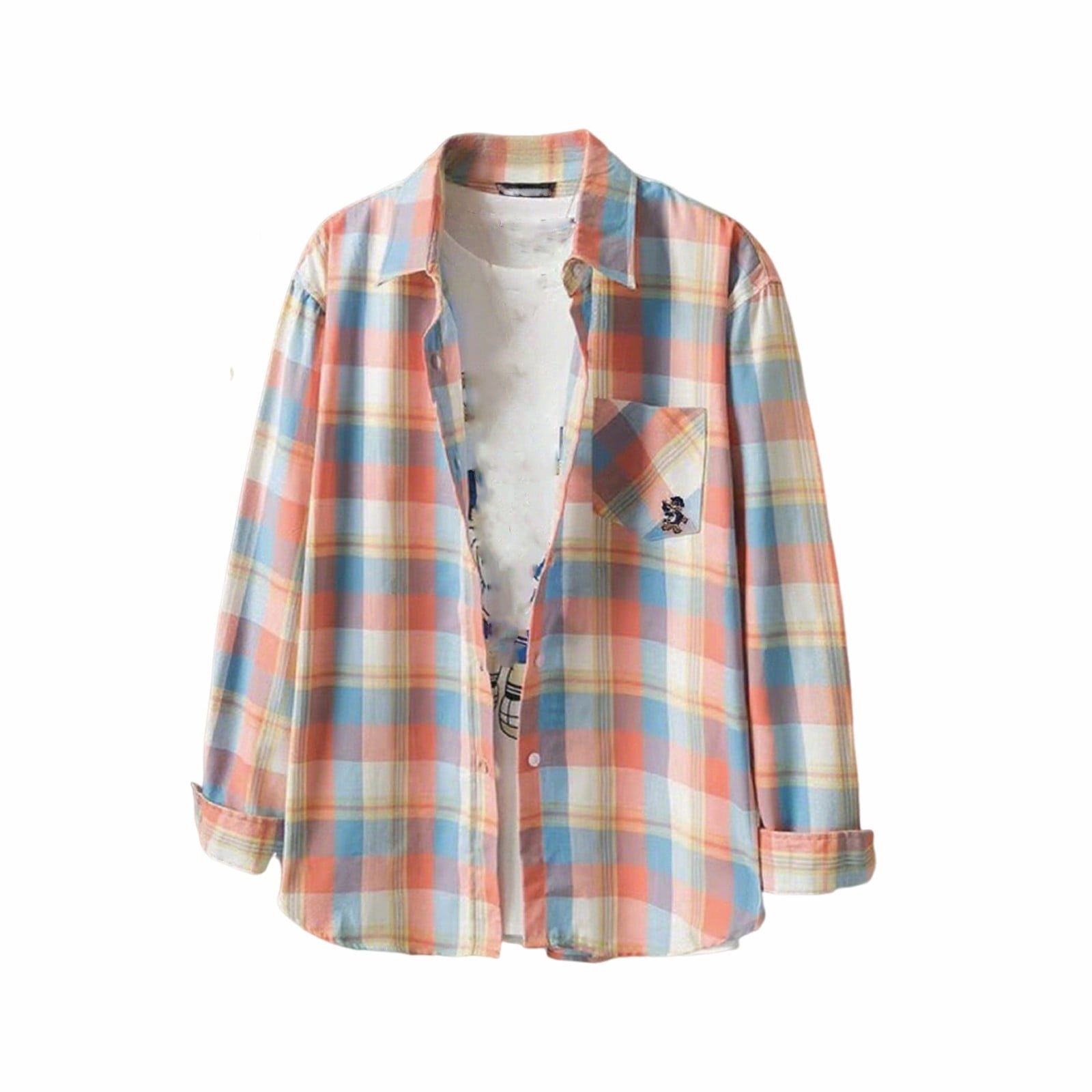 Trending Plaid Cotton Casual Slim Fit Long Sleeve Button Down Dress Shirts (TM1)(T2G)(F8)(F10) main image 1