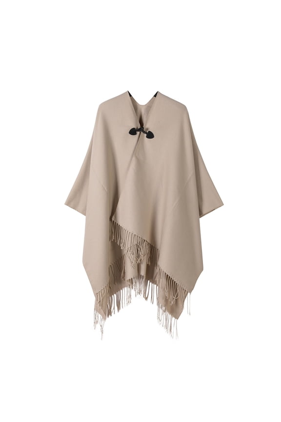 Women's Elegant Shawl Wraps Soft Open Front Poncho Cape Sweater Casual Fringe Cardigan Shawls for Spring Fall Winter