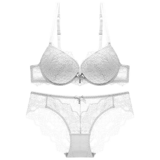 APEXFWDT Women’s Lace See-Through Bra Panties Set Sheer Mesh Push-Up ...