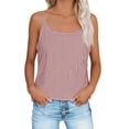 thumbnail image 1 of APEXFWDT Women's Linen Cotton Striped Cami Tops Crew Neck Sleeveless Summer Tank Tops,XXXL,Red, 1 of 7