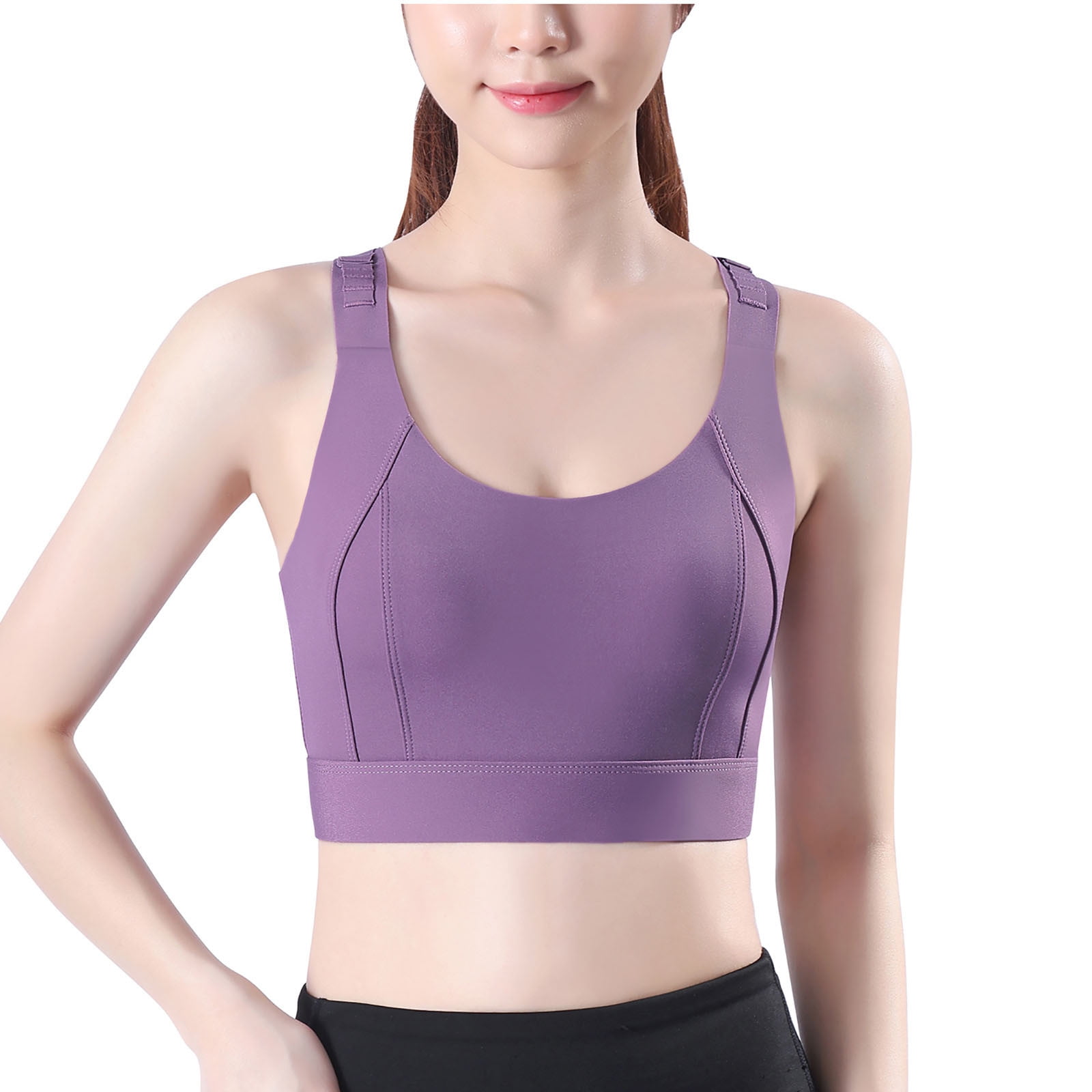 Women's Sports Bras Longline Medium Support Padded Yoga Crop Tank