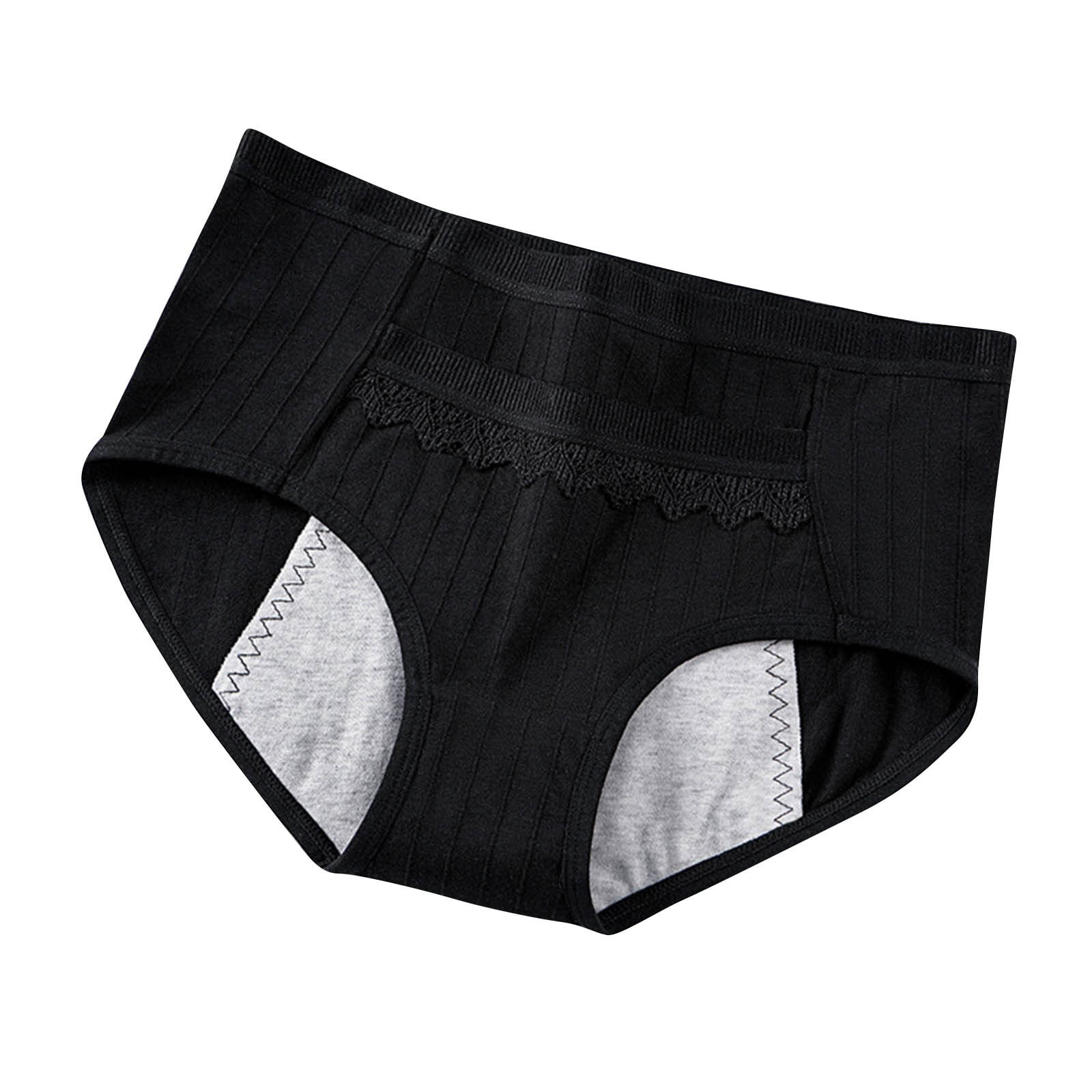 APEXFWDT Women's Menstrual Period Briefs Girl Soft Cotton Panties Underwear Light Leak Period