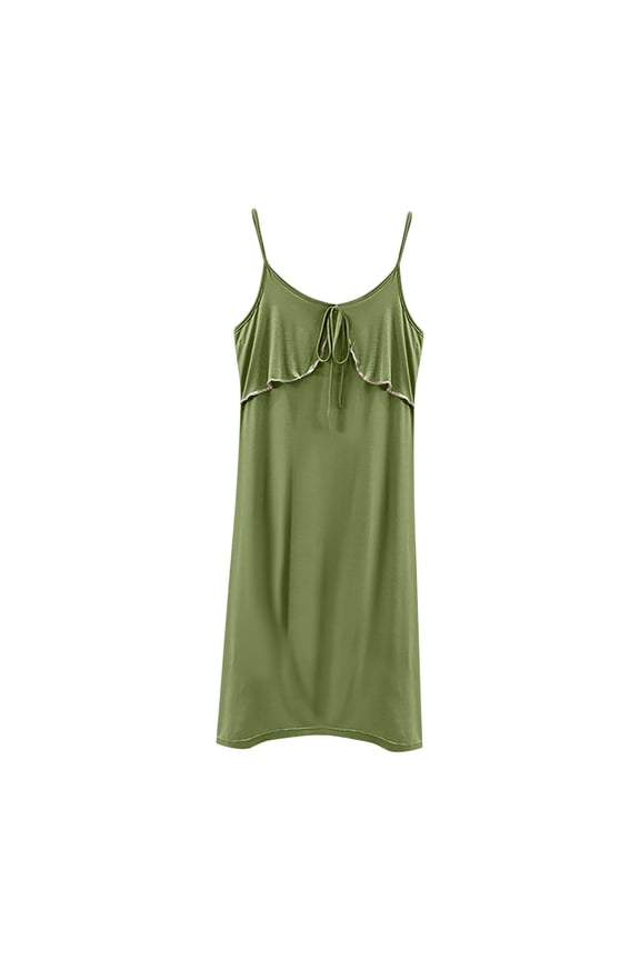 Women's Modal Tank Nightgown - Sleeveless Slip Dress Loose Fit & Adjustable Straps Comfort Sleep Dress