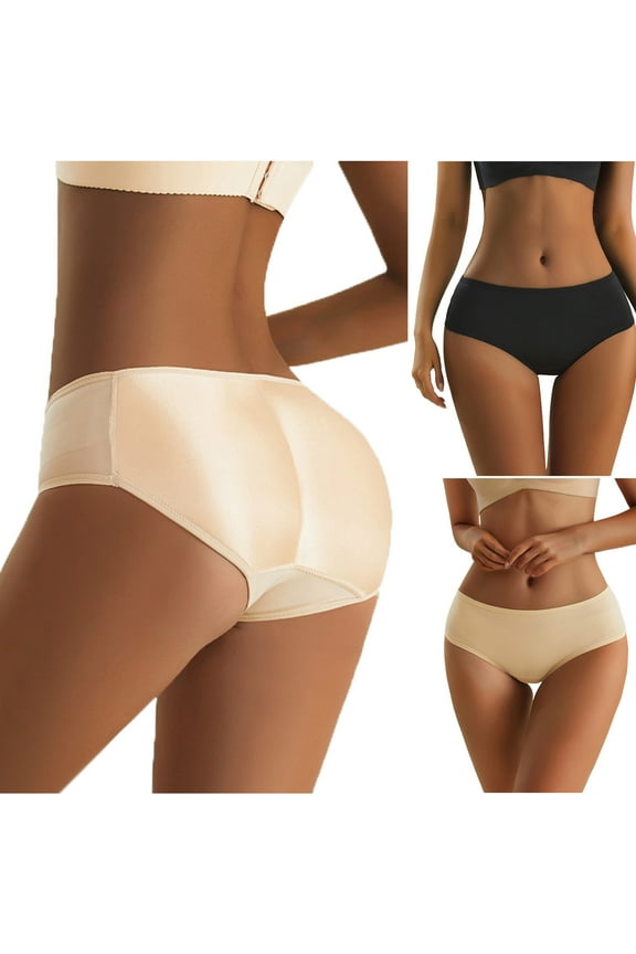 APEXFWDT Women's Padded Seamless Butt Hip Enhancer Panties Women Butt Lifter Panties Padded Underwear Hip Pads Shapewear Booty Lifting Panty