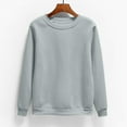 thumbnail image 1 of APEXFWDT Women's Plus Size Solid Crewneck Sweatshirt Relaxed Fit Long Sleeve Pullover with Ribbed Hem & Cuffs,XXXXL,Gray, 1 of 5