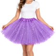 thumbnail image 1 of APEXFWDT Women's Tulle Tutu Skirt Short Layered Mesh Ballet Dance Skirt Sparkly Flared Petticoat for Party Costume, 1 of 7