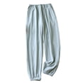thumbnail image 1 of APEXFWDT Women's Warm Pajama Pants Loose Comfortable Cuffed Lounge Trousers with Pockets Cozy Sleep Wear,M,Blue, 1 of 3