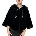 thumbnail image 1 of APEXFWDT Women's Winter Furry Shawl and Wrap Bridal Cape Scarf Wedding Party Custume Accessory Shawl Shrug, 1 of 4