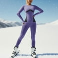 thumbnail image 1 of APEXFWDT Women's Winter Sports Thermal Underwear Set - Ski Compression Top & Pants Warm Quick-Drying Base Layer,M,Purple, 1 of 3