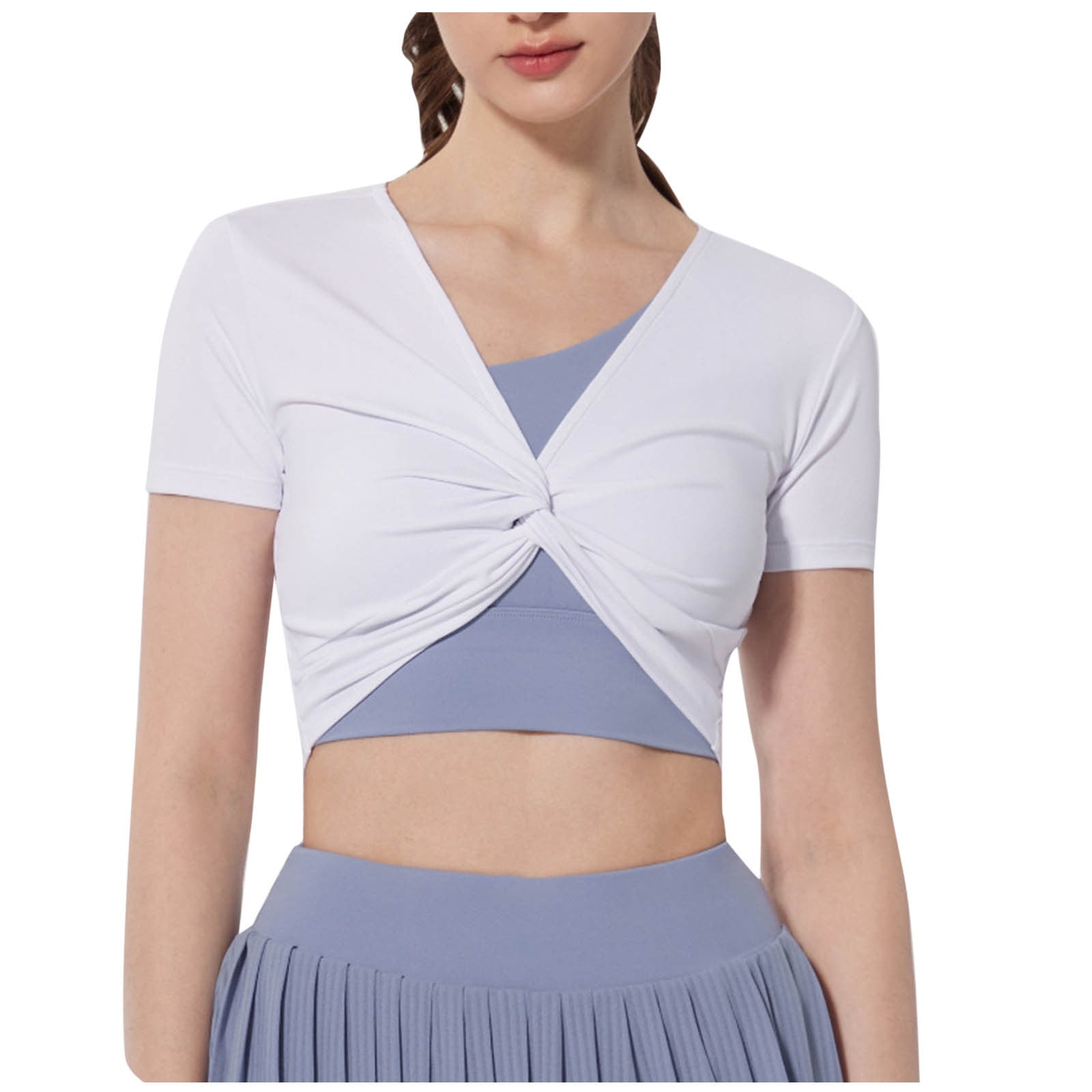SEASUM Women's Seamless Long Sleeve Crop Top – Workout Shirt With Thumb Holes For Yoga & Gym