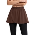 thumbnail image 1 of APEXFWDT Women's Yoga Gym Snap Button Skirts Cover Up Athletic Workout Running Wrap Skirts Ballet Dance Wrap Skirt, 1 of 4