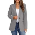 thumbnail image 1 of APEXFWDT Womens Casual Blazer Jacket Long Sleeve Open Front Work Office Blazer Lightweight Lapel Button Suits Jacket for Daily, 1 of 6