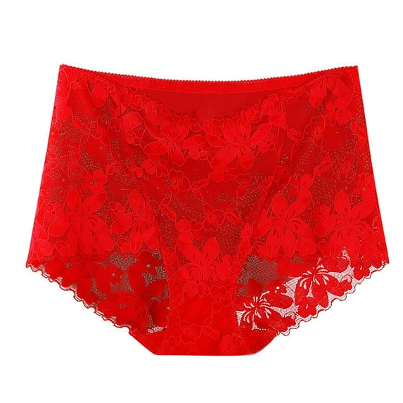 APEXFWDT Womens High Waist Shaping Panty - Lace Panel Breathable Brief with Contour Support for All Day Wear