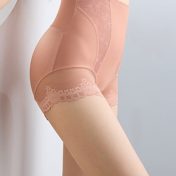 APEXFWDT Womens Mesh Insert Control Shorts - Anti-Roll Waist Shaper Boyleg Underwear with Moisture Management