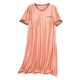 thumbnail image 1 of APEXFWDT Womens Modal Built in Padded Bra Nightgown Sleep Dress Summer Short Sleeve Comfy Midi Nightshirt Sleepwear, 1 of 9