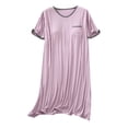 thumbnail image 1 of APEXFWDT Womens Modal Built in Padded Bra Nightgown Sleep Dress Summer Short Sleeve Comfy Midi Nightshirt Sleepwear, 1 of 9
