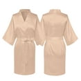 APEXFWDT Womens Silky Kimono Long Robes Pure Color Satin Robe for Women
