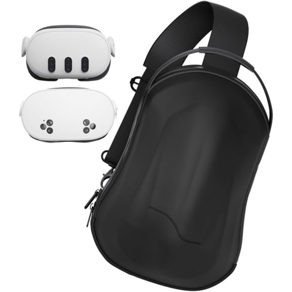 APEXINNO Hard Carrying Case for Meta Quest 3S/3, Large Storage Shoulder Bag, Travel Case Compatible with Battery Head Strap