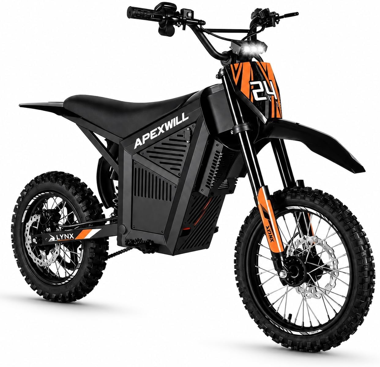 APEXWILL 3000W Electric Dirt Bike for Adults, 37 MPH, 48V 21Ah Battery, Full Hydraulic Brakes and Suspensions E-Dirt Bike