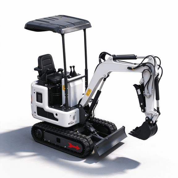 Apexyun 1.2 Ton Mini Excavator 13.5 HP Briggs Stratton Gas Engine 90 Percent Pre-installed Pilot Control