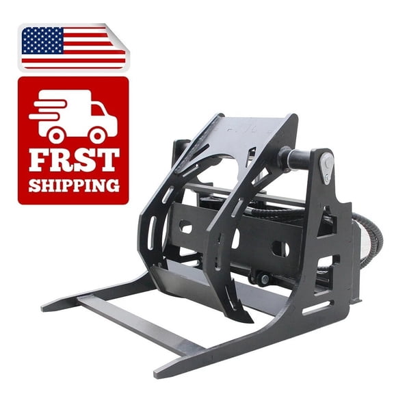 APEXYUN Grapple for Mini Skid Steer Loader Track Attachment Hydraulic Grabber Log