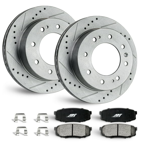 APF Front Brake Kit Rotors and Pads for Chevrolet Express 4500 2009-2019