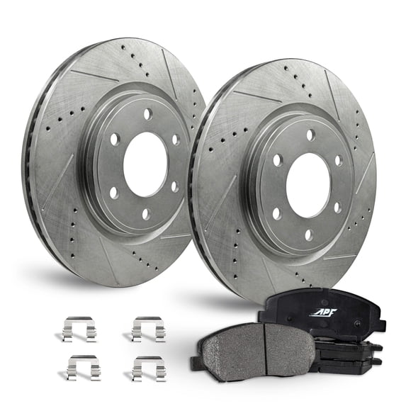 APF Front Brake Kit Rotors and Pads for Chevrolet Uplander 2006-2009