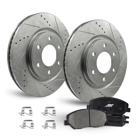 APF Front Brake Kit Rotors and Pads for GMC K1500 1995-1999
