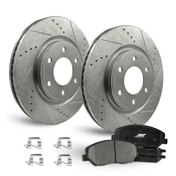 APF Front Brake Kit Rotors and Pads for GMC Yukon 1995-2000