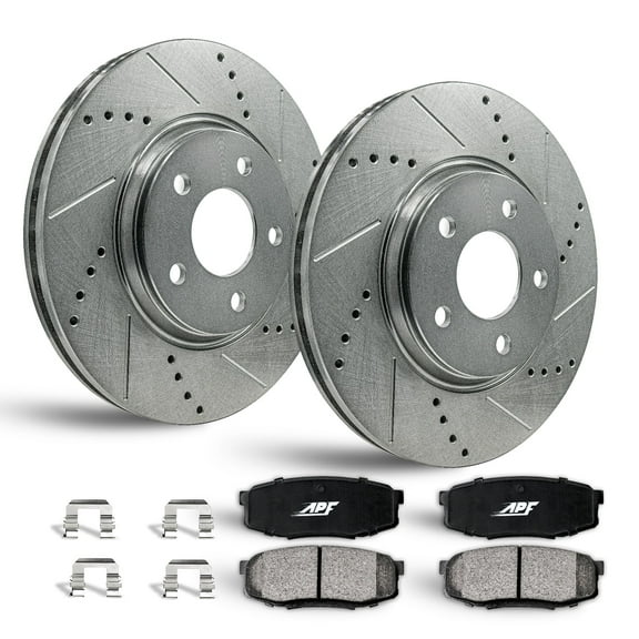 APF Front Brake Kit Rotors and Pads for Honda CR-Z 2011-2015