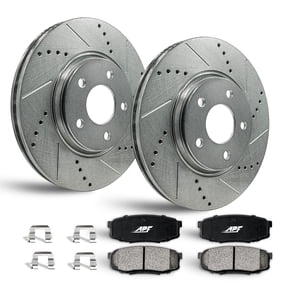 APF Front Brake Kit Rotors and Pads for Mazda 3 2004-2013