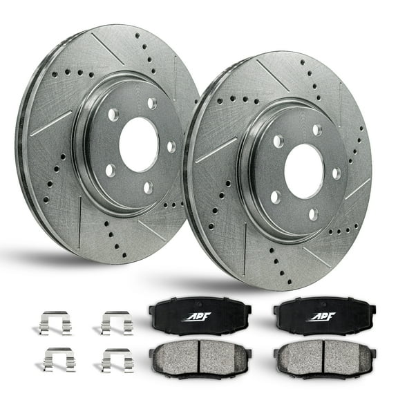 APF Front Brake Kit Rotors and Pads for Mercury Grand Marquis 2003-2011