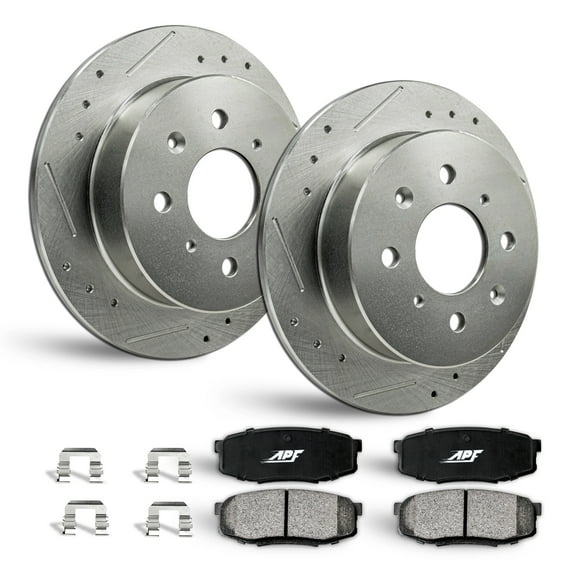 APF Front Brake Kit Rotors and Pads for Scion xB 2004-2006