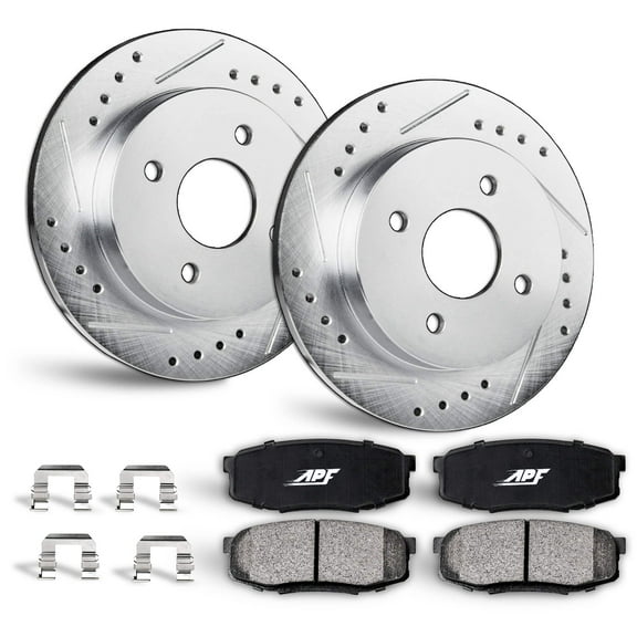 APF Front Brake Kit Rotors and Pads for Toyota Corolla 1998-2002
