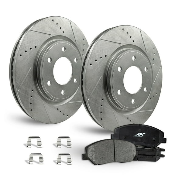APF Front Brake Kit Rotors and Pads for Saab 9-7x 05