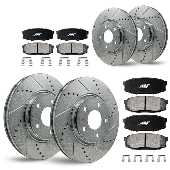 APF Full Brake Kit Rotors and Pads for INFINITI G35 2007-2008