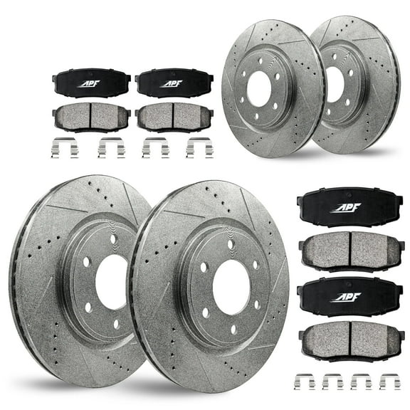 APF Full Brake Kit Rotors and Pads for Toyota FJ Cruiser 2010-2014