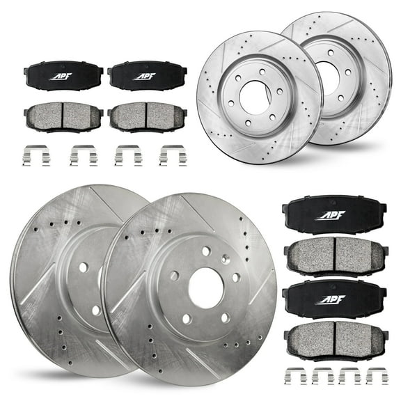APF Full Brake Kit Rotors and Pads for Chevrolet Silverado 1500 2007