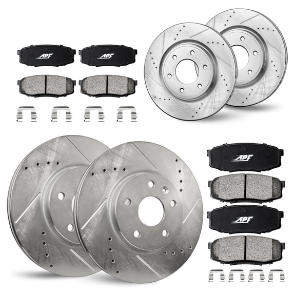 APF Full Brake Kit Rotors and Pads for GMC Envoy SLT SLE 2006-2009