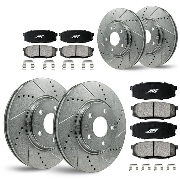 APF Full Brake Kit Rotors and Pads for Honda Civic 2004-2005