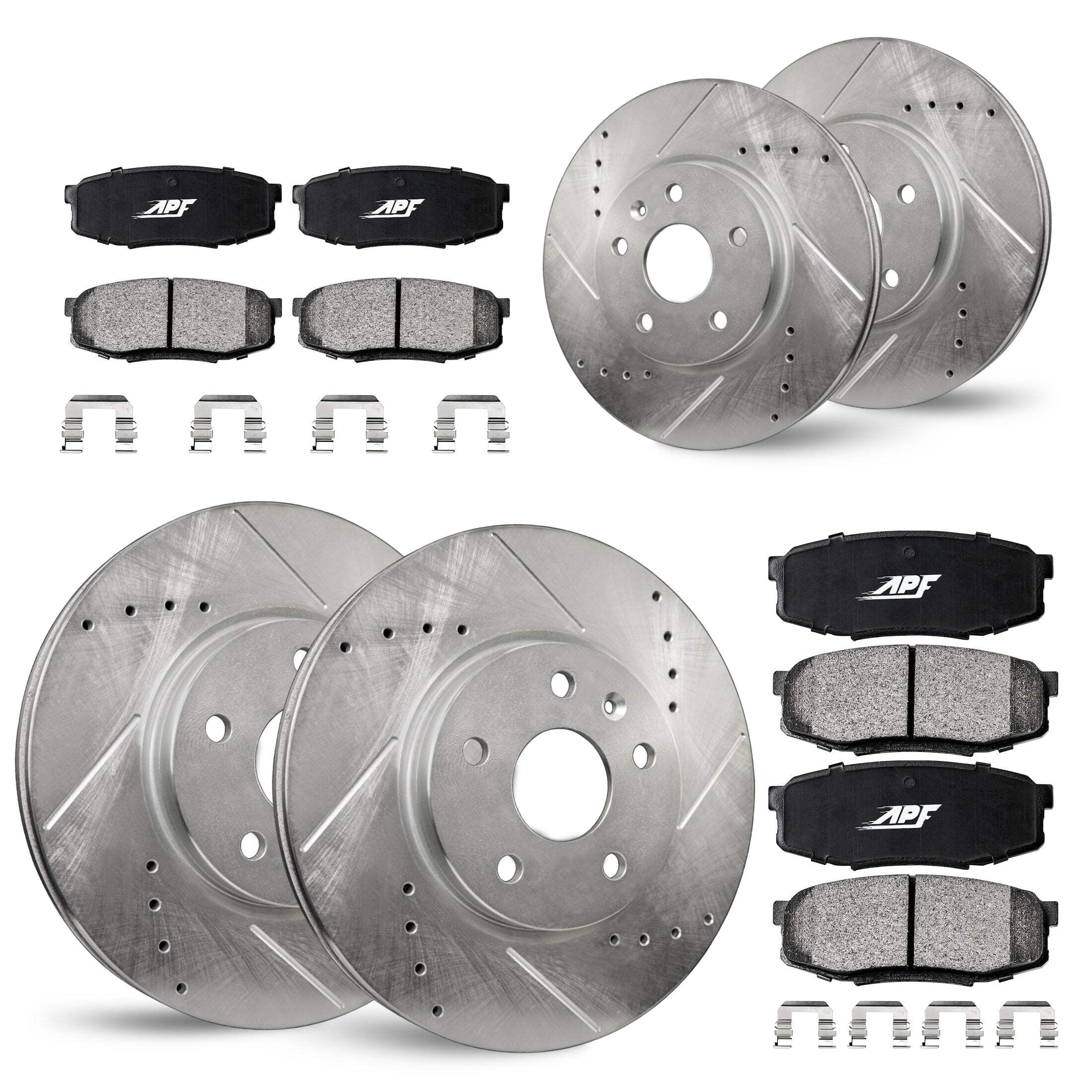 APF Full Brake Kit Rotors and Pads for Scion xB 2008-2015 - Walmart.com