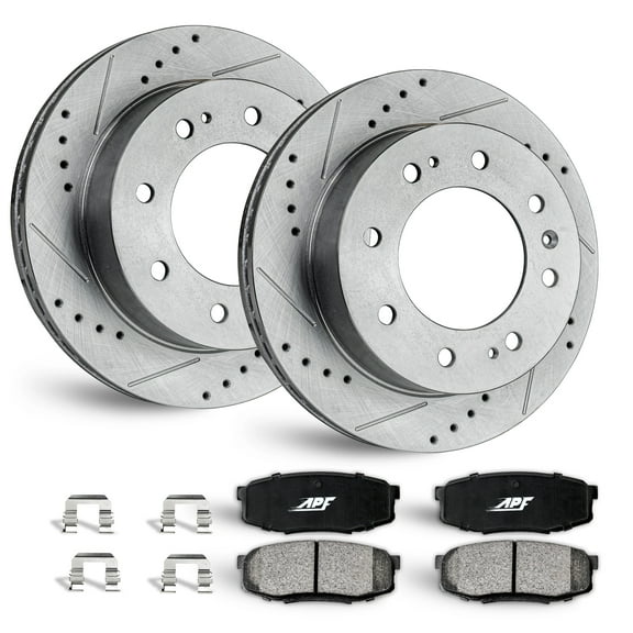APF Rear Brake Kit Rotors and Pads for Chevrolet Silverado 3500 DRW (2007)