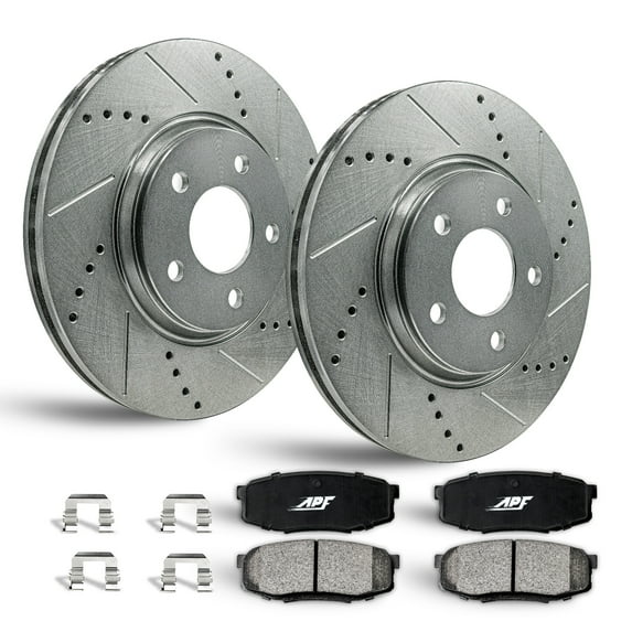 APF Rear Brake Kit Rotors and Pads for INFINITI G35 2005-2008