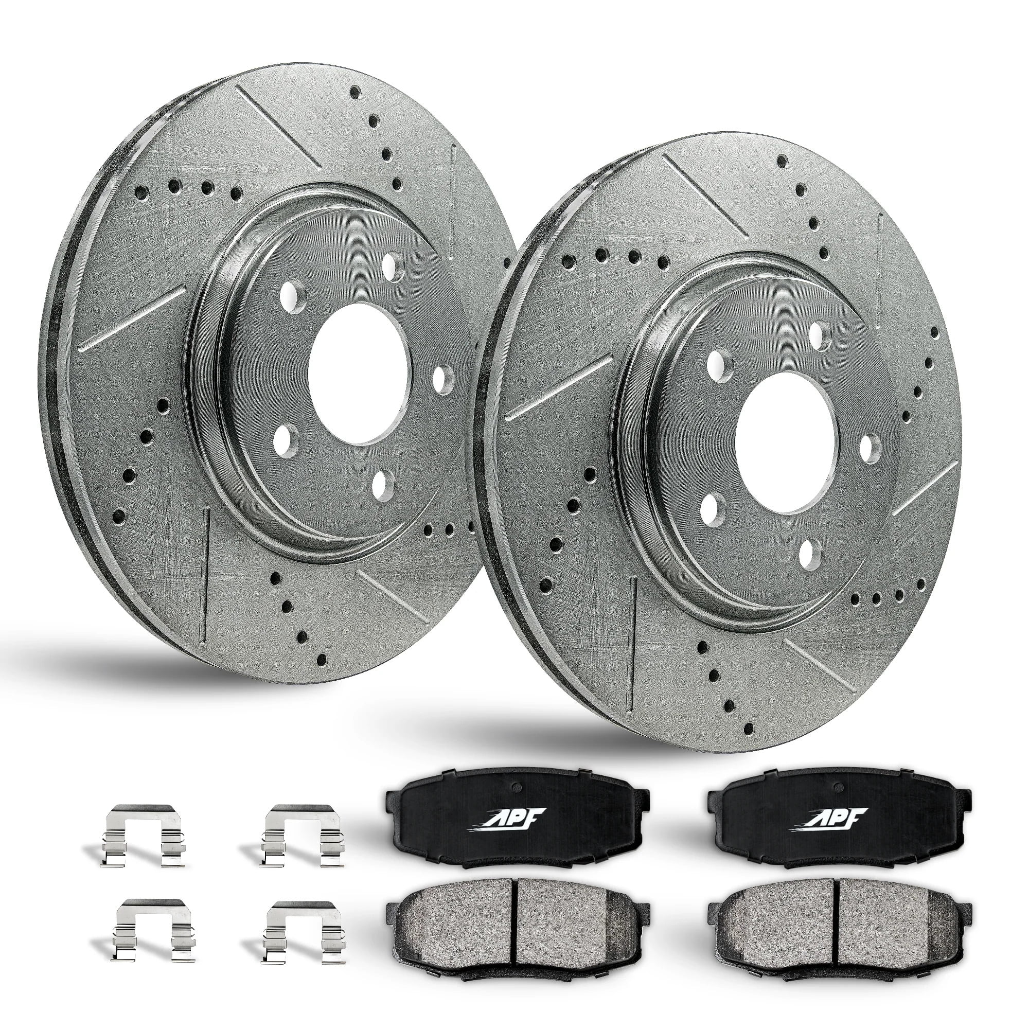 Dynamic Friction Company Front Rear Brake Rotors-Drilled and