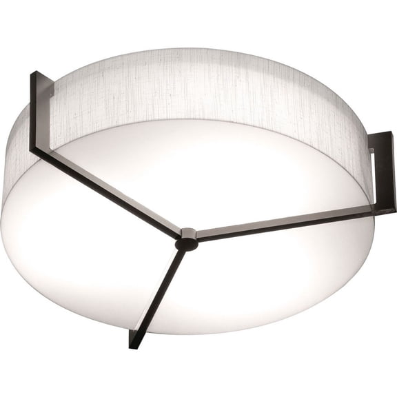 APF1524LAJUDES-LW AFX Apex - 17 Inch 30W 1 LED Flush Mount-Espresso Finish-White Shade Color