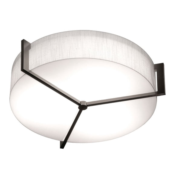 APF1932LAJUDES-LW AFX Apex - 21.25 Inch 42W 1 LED Flush Mount-Espresso Finish-White Shade Color