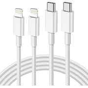 APFEN USB C to L Cable 2Pack 6FT Fast Charger Cord Compatible with iPhone 14/13/12/11（White）